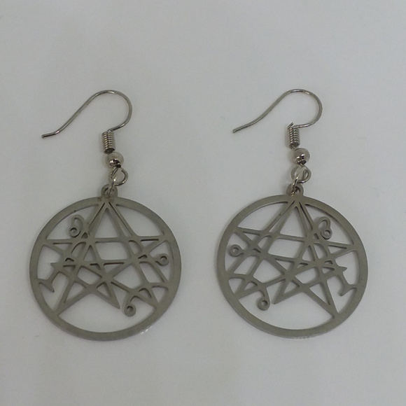 Luny's Emporium Jewelry - Necronomicon 2pcs Stainless Steel Earrings Set